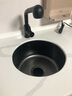 好彩淘（HAOCAITAO）圆形水槽单槽小尺寸洗菜盆纳米厨房304不锈钢阳台吧台台下盆Y8 D套餐（配烟斗抽拉龙头） 圆槽直径φ410【超厚内胆1.2mm】 实拍图
