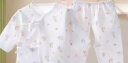 奇萌娃 婴儿内衣纯棉新生儿衣服春秋夏季薄款初生宝宝和尚服分体两件套 小黄熊66（3-6月） 实拍图