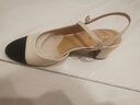 百丽（Belle）拼色通勤包头凉鞋女商场同通勤百搭单鞋A9A1DBH5 米白 38 (240mm) 实拍图