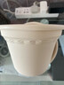 爱丽思（IRIS）花盆简约环保大花盆园艺花卉盆树脂波纹浮雕加厚花盆 5号浅米色1.0L 实拍图