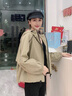 颂简依（SONGJIANGYI）短外套女2025春秋季新款韩版宽松短款风衣小个子休闲百搭连帽外套 卡其色【春秋款】 M 实拍图