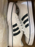 adidas NIZZA休闲复古篮球风帆布鞋男女阿迪达斯官方三叶草 白/一号黑     42.5 实拍图