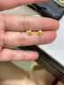 明牌珠宝新年礼物  足金黄金时尚皇冠耳钉耳饰女AFH0031工费80 皇冠耳钉 约1.21克 实拍图