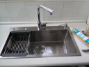 松派厨房水槽304不锈钢水槽双改大单槽水池盆洗菜盆台下盆洗碗槽 左排水槽0涂层+抽拉龙头 720*400mm【国标SUS304假一赔十】 实拍图