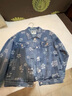 左西女童牛仔外套儿童秋装2025秋季翻领工装夹克提花上衣 牛仔色 140 实拍图