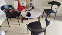 密林 牛角椅子靠背网红餐椅家用塑料懒人休闲简约加厚加强北欧办公椅 加强-神秘黑 实拍图
