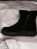 森达（SENDA）舒适雪地靴女冬季新款户外时尚毛绒保暖休闲短靴ZTD26DD3 黑色 35 实拍图