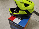 GREENROAD绿道越野头盔山地自行车轻蜂速降林道可拆卸全盔骑行机车儿童成人男女 新品-荧光黄+双肩布袋送风镜 M码（54-58CM）帽檐下巴可拆卸 实拍图