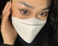 万宝绿kn95口罩立体3d透气柳叶型成人口罩独立装高颜值女白色鱼嘴型口罩 出口品质【波浪型-莫兰迪六色混装30只】独立装 实拍图