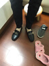 大东通勤乐福鞋女2025新款优雅方头粗跟套脚复古小皮鞋女0006 黑色 38 实拍图