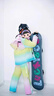 Vector儿童拼接加绒滑雪服套装男女童防风防水保暖户外单双板滑雪装备 冰川粉彩套装 130cm 晒单实拍图