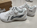 李宁（LI-NING） 新款羽毛球鞋刀锋MAX变色龙全能王耐磨减震防滑男女款训练运动鞋 男女同款雷霆LITE白黑020-7 43 (270mm) 实拍图