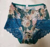 甜蜜邂逅4条装内裤女大码无痕冰丝性感蕾丝三角裤女式高腰印花抑菌裆内裤 4条装印花内裤 M（80-100斤） 实拍图
