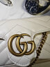 GUCCI古驰GG Marmont系列Supermini女士手袋绗缝链条斜挎包[礼物] 白色 均码 实拍图