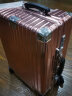 百娑（BilovSol）全铝镁合金行李箱男全金属拉杆箱全铝合金拉杆箱商务女复古直角箱 复古版-玫瑰金 20寸 实拍图