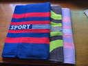 洁丽雅（Grace） 纯棉运动毛巾吸汗巾跑步男女士情侣加长加大运动巾健身擦汗巾 蓝色+棕色【加长加厚90*34cm/120g】 2条 120g 实拍图