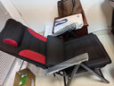 宝星办公室躺椅午休折叠家用休闲懒人电脑椅宿舍午睡靠背椅子 纯黑-经典款+保温垫(配腰垫） 实拍图