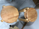 家逸（JIAYI）实木凳子小板凳餐凳椅子高矮凳休闲登子餐厅櫈子圆凳家用可叠放 原木色 实拍图