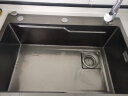 奈田（NTNO）厨房水槽洗菜盆一体盆大单槽纳米304不锈钢阶梯洗碗槽手工洗菜池 68*46A-单水槽无龙头 实拍图