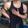 BJYL男士皮革手环袖臂环男生手链体育生衬衫袖箍上臂绑带装饰品choker 单只 实拍图