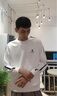 花花公子（PLAYBOY）长袖t恤男春秋季2025新款圆领宽松潮流重磅百搭上衣打底衫卫衣男 20172白色 XL 实拍图