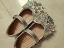 斯纳菲春秋皮鞋女童公主鞋中大童格利特水晶鞋舒适儿童表演鞋月光银27 实拍图