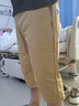 WYVL两条装】男士短裤休闲裤七分中裤韩版修身棉质裤子休闲外穿沙滩裤 卡其+黑色 2XL(135-150斤) 实拍图