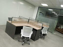 嘉航办公桌办公室职员桌简约现代屏风工位卡座隔断员工电脑桌椅组合 定制色板 实拍图