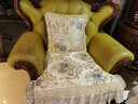 宝跃 欧式沙发垫坐垫子贵妃123四季通用美式沙发巾靠背巾扶手巾定做 欧丽莎/金色 抱枕套45*45不含芯 实拍图