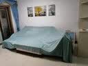 艾维乐沙发遮盖防尘布盖布设备家具遮灰布挡尘盖布遮盖防尘盖布防尘盖巾 湖蓝【防尘易打理】 6X2.7米适用L型沙发组合 实拍图