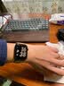 istrap适用苹果手表表带疯马牛皮Apple Watch Ultra4/3/2手表带S12/11/10/9/8/7/6/SE真皮表链iWatch男士 深棕色【黑色配件 44/45/46MM表盘【适用 实拍图