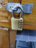 海斯迪克 黄铜挂锁 密码锁 行李箱防盗锁 4轮密码(大号) HK-5158 实拍图