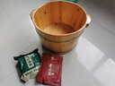 温友泡脚桶木桶泡脚木盆洗脚盆家用保温足浴盆香柏木质足浴实木泡脚盆 25cm双耳+按摩珠+实木盖+艾草 实拍图
