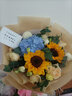 馨仪鲜花速递玫瑰向日葵康乃馨花束生日礼物全国同城配送 33朵粉色康乃馨玫瑰混搭花束 实拍图