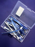 觅馨专业美发鸭嘴夹发廊透明水晶分区定位夹铝制无痕夹发夹加长鳄鱼夹 深蓝色10个 实拍图
