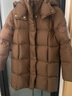美力城暖天鹅泡芙羽绒服中长款女高端90鹅绒加厚外套保暖157 棕色 XS （80-95斤） 实拍图