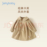 JELLYBABY女童风衣外套春秋三岁儿童童装秋冬女孩2025新款衣服小童宝宝秋装 卡其 110 cm 实拍图