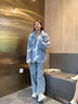 BJHG不计后果冬美式加厚仿羊羔绒棉服男潮宽松保暖毛绒情侣棉衣外套女 蓝色 M 实拍图