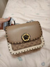 蔻驰（COACH）【礼物】奥莱女士女包经典标志老花铆钉MADISON 19号斜挎包单肩 V5/棕黄色 灰褐色 混合色 实拍图