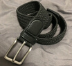 高尔夫GOLF男士帆布皮带青年学生弹力编织针扣腰带男松紧裤带潮牛仔裤腰带5U668121J黑色 送老公男友礼物 实拍图