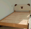 喜梦宝实木儿童床现代简约女孩男孩儿童床家用卧室可升降床板小熊床 1.2*1.9M床 实拍图
