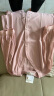 尚都比拉文艺复古设计感小众洋气系V领压褶衬衫袖七分袖雪纺衫 粉色 L  晒单实拍图