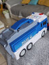 贝比童话 玩具音乐变形轨道车消防车工程车模型六一儿童节生日礼物+6合金小汽车+11件路标大号玩具套装/蓝色警车 实拍图