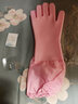 兔溪洗碗手套女家务厨房耐用家用防水洗衣洗菜刷碗清洁神器硅胶橡胶皮 粉色加长手套 一双【+挂钩】 实拍图