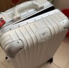 EAZZ【一体铝框｜退换免费】行李箱铝镁合金拉杆箱旅行箱登机密码皮箱 高端 铝框一白色 20英寸 登机箱 简约商务手提箱 实拍图