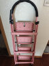 星奇堡 家用梯子工程梯折叠多功能人字梯伸缩室内加厚两用梯子 加厚四步梯-粉色 实拍图