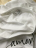 纯棉白色短袖t恤女修身型夏季新款运动风休闲女士半袖上衣 白色圆领：Samanlhn羽毛 XL 115-125斤 实拍图