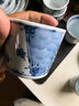 光峰 日式茶杯日本进口茶具陶瓷品茗杯功夫茶杯单杯主人杯180ml家用小茶杯子 蓝彩-碎花小梅 实拍图