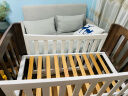 英氏婴儿床进口榉木0-3岁心启小床可拼接可变书桌儿童bb床YBCMJ00001A 白色+咖啡色 晒单实拍图