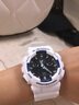 卡西欧（CASIO）手表G-SHOCK学生运动防水防震黑金武士大表盘石英情侣表 男友礼物 潮酷白蓝 GA-100B-7A 实拍图